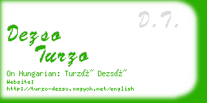 dezso turzo business card
